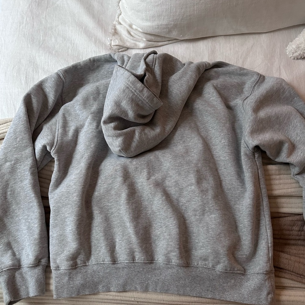 Aritzia Heather Gray and Navy Pullover Hoodie - Picture 4 of 5